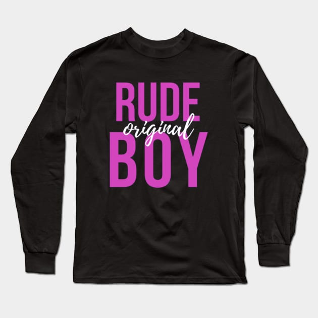 Rude Boy, Mug, Pin, Mask Long Sleeve T-Shirt by DeniseMorgan
